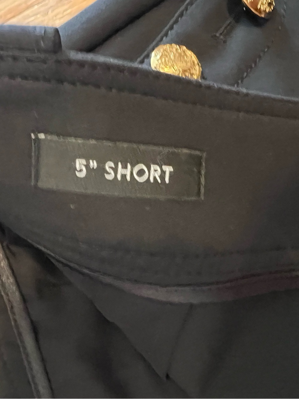 White House Black Market Black Shorts with Gold Button Accents - Picture 5 of 9